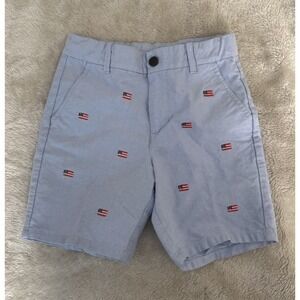 Janie And Jack Boys Shorts USA American Flags Size 6  Preppy Patriotic